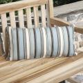 Charisma Outdoor Blue Stripe Pillow with Sunbrella