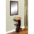 DreamLine Wood Base Vanity/ Emperador Stone Sink/ Mirror Combo