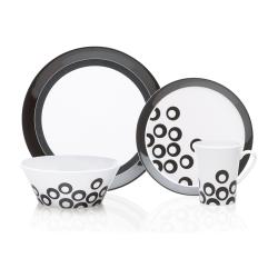 Mikasa Circle Chic Black 4-piece Dinnerware Set