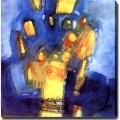 Free inviting facts on Modern abstract Landscape Abstract 'Blue and Yellow' Giclee Canvas Art
