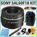 Sony SAL50F18 DT 50mm f/1.8 Lens with Deluxe Accessory Kit