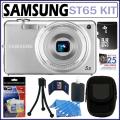 Samsung ST65 14MP Silver Digital Camera with 4GB Kit