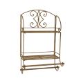 Wrought Iron Towel Holder and Shelves