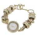 Geneva Platinum Women's Rhinestone-accented Toggle Watch
