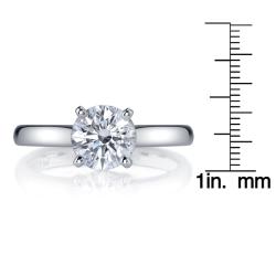 Platinum 1/2ct TDW Diamond Solitaire Engagement Ring (H-I, SI1-SI2)