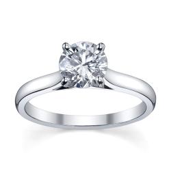 Platinum 1ct TDW Diamond Solitaire Engagement Ring (H-I, SI1-SI2)