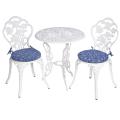 Bistro Outdoor Blue Tile Round Chair Cushions (Set of 2)