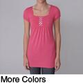 Journee Collection Women's Sequin Detail Empire Waist Top