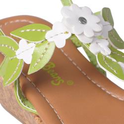 Journee Collection Girl's 'Sada-9' T-strap Floral Sandals