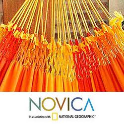 Handcrafted Cotton 'Brazilian Summer' Hammock (Brazil)