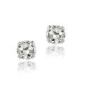 Icz Stonez 14k White Gold 3-mm Round Cubic Zirconia Stud Earrings
