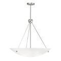 Brushed Nickel and Satin Etched Glass 6-light Pendant