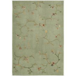 Hand-tufted Green Spring Hill Rug (5' x 7'6)