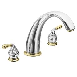 Moen Chrome/ Polished Brass Double-handle High Arc Roman Tub Faucet