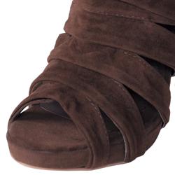 Liliana by Adi Women's 'Jamsie-10' Faux Suede Strappy Peep Toe Ankle Booties