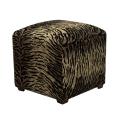 Tyler Black Zebra Cube Ottoman