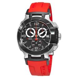 Tissot Men's 'T-Sport T-Race' Red Rubber Strap Chronograph Watch