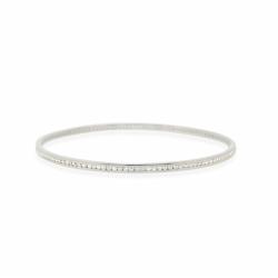 Lux CZ Sterling Silver Cubic Zirconia Bangle Bracelet