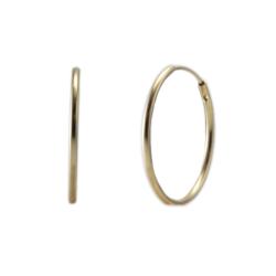 10k Yellow Gold Basic Hoop Earrings