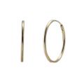 10k Yellow Gold Basic Hoop Earrings