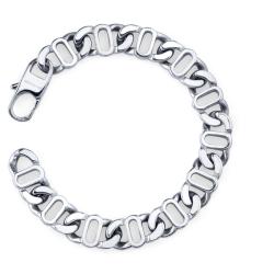 Stainless Steel Men's Fancy Link Bracelet