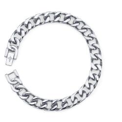 Stainless Steel Men's Curb Chain Bracelet