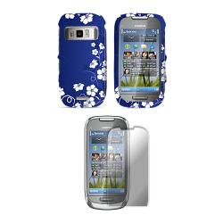 Nokia Astound/ Nokia C7-00 Midnight Flowers Case with Screen Protector