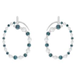 14k White Gold 1ct TDW Blue and White Diamond Earrings (H-I, I2)