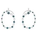 14k White Gold 1ct TDW Blue and White Diamond Earrings (H-I, I2)