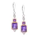 Michael Valitutti Two-tone African Amethyst and White Sapphire Earrings