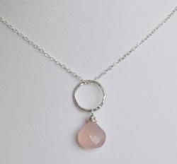 AEB Design Fine Silver Pink Chalcedony Necklaces (Pack of 6)