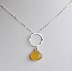 AEB Design Fine Silver Honey Chalcedony Necklaces (Pack of 6)