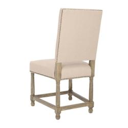 Bexley Beige Linen Nailhead Side Chairs (Set of 2)
