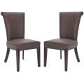 Free relevant guideline for English mahogany Leather Madison Brown Leather Side Chairs (Set of 2)