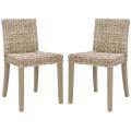 St. Croix Chic Wicker Grey Side Chairs (Set of 2)