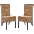 St. Croix Wicker Natural Tan Side Chairs (Set of 2)