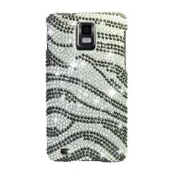 Samsung Infuse 4G Silver Zebra Rhinestone Case