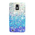 Samsung Infuse 4G Blue Waterfall Rhinestone Case