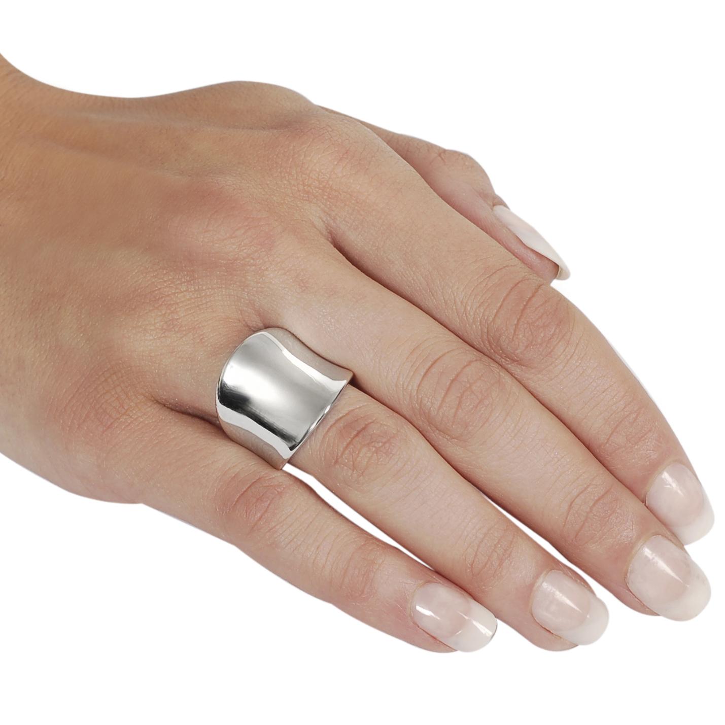 Silvertone Tapered Ring
