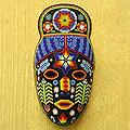 Glass-beaded 'Teruka-warra' Paper Mache Mask (Mexico)