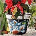 Ceramic 'Calla Lilies' Flower Pot (Mexico)