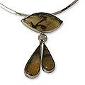 Sterling Silver 'Eye of God' Amber Choker (Mexico)