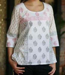 Cotton 'Victorian Garden' Tunic (India)
