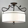 Iron Branch 3-light Antique Bronze Semi-flushmount Chandelier
