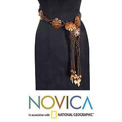 Coconut Shell 'Blossoms' Belt (Thailand)