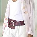 Leather 'Red Phenomena' Belt (Indonesia)