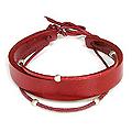 Leather 'Red Buoyancy' Bracelet (Indonesia)