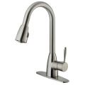 Vigo Stainless Steel Pullout Spray Kitchen Faucet with Deck Plate