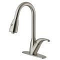 Vigo Stainless Steel Pullout Spray Kitchen Faucet with Deck Plate