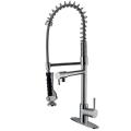 Vigo Chrome Pullout Spray Kitchen Faucet with Deck Plate